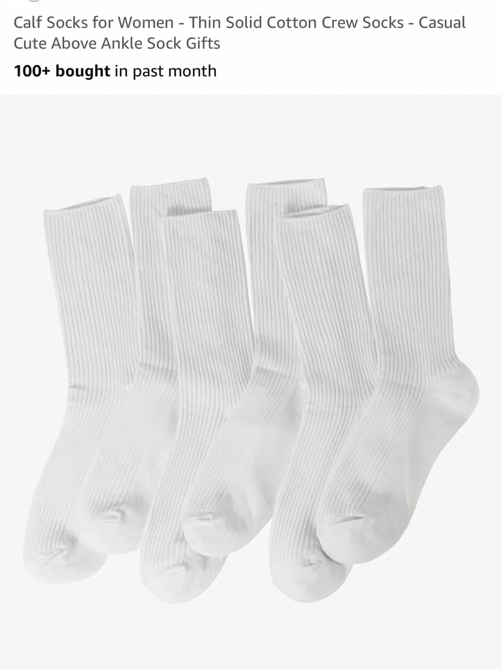 Women's Classic Crew Socks - White, Black & Green